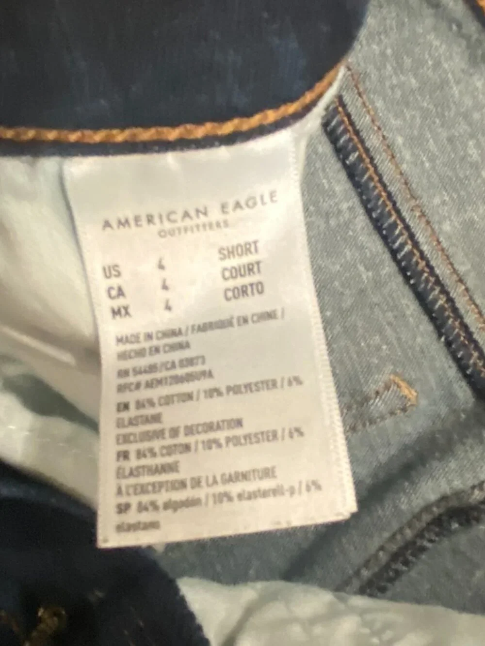 American Eagle Dream Jean HighRise Jegging Size 4 Short Dark Wash Stretch Skinny - Picture 4 of 5